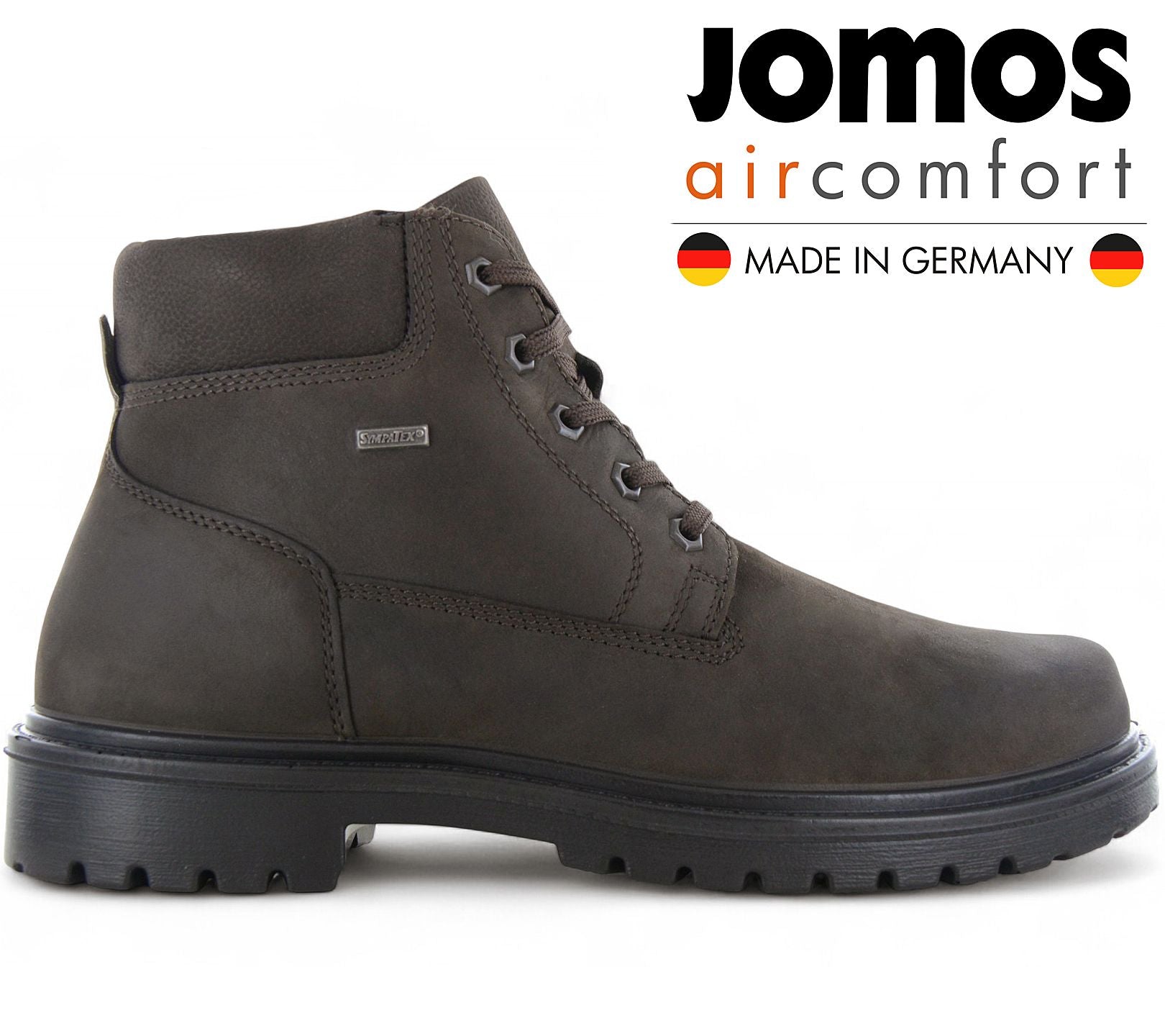 Jomos Alpina Heren Winter Laarzen Boots Gevoerd met lamsvel in leer Zwart Jomos Alpina Heren Winter Laarzen Boots Gevoerd met lamsvel in leer Zwart