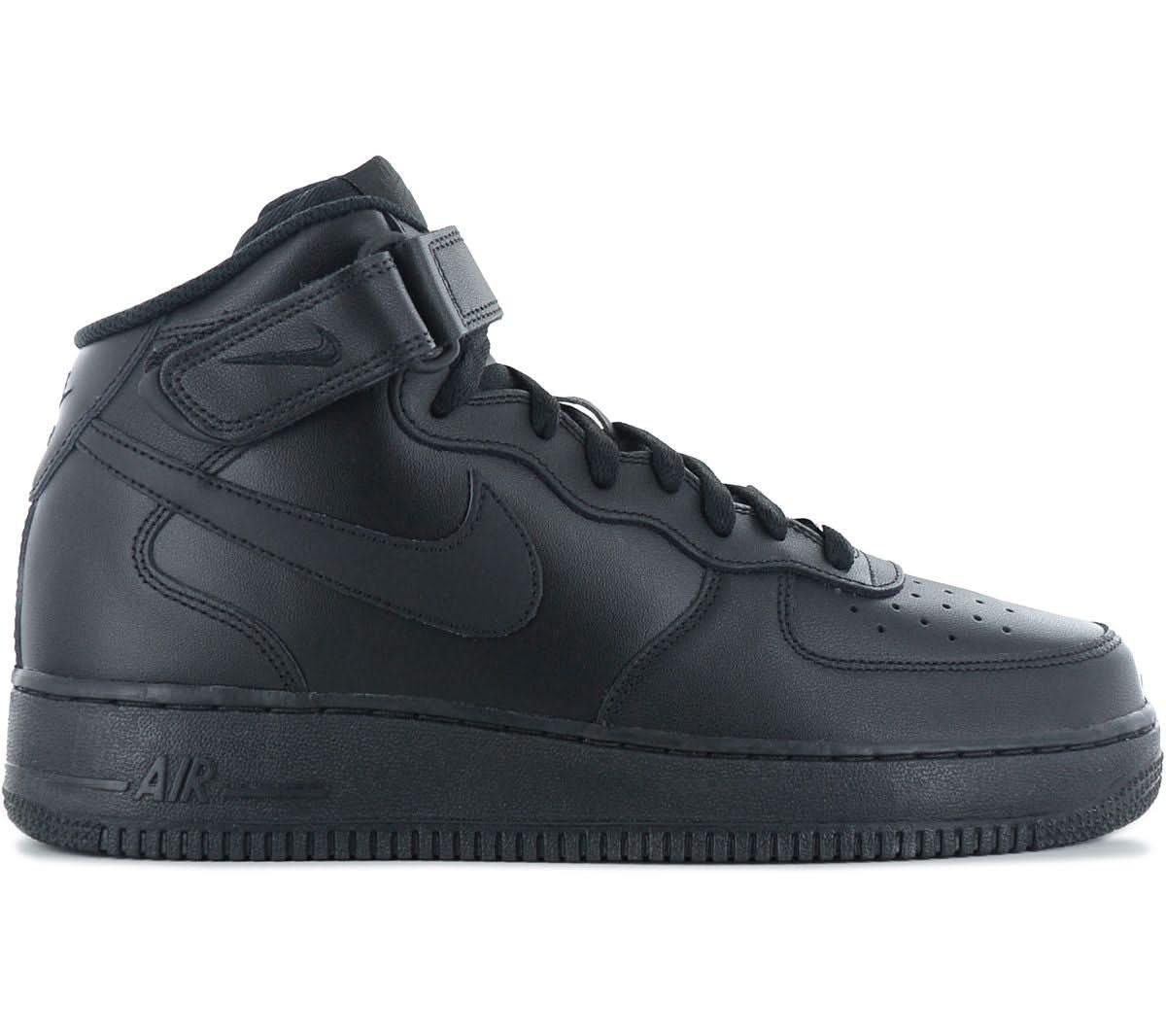 Nike Air Force Mid 07 Triple Black Men's Sneakers Shoes Black CW