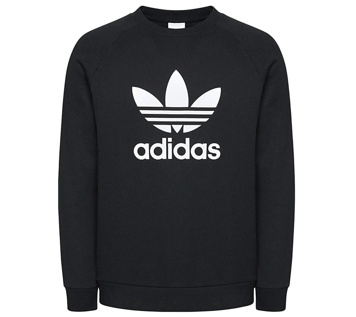 adidas adicolor Classics Trefoil Crew Felpa da uomo nera H06651