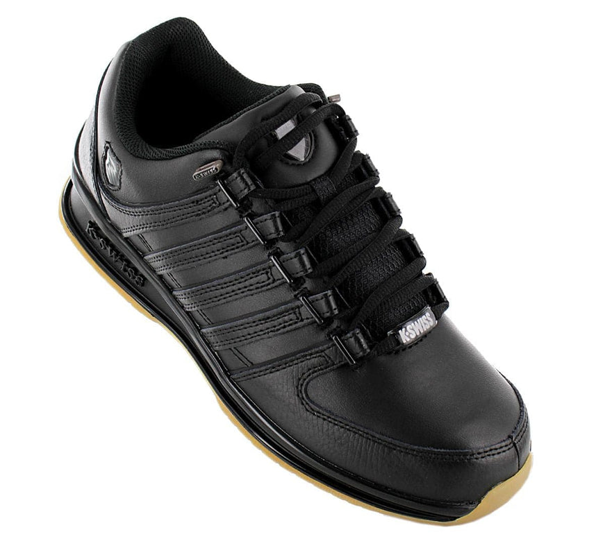 K-Swiss Rinzler Leather - Herren Sneakers Schuhe Leder Schwarz 01235-050-M