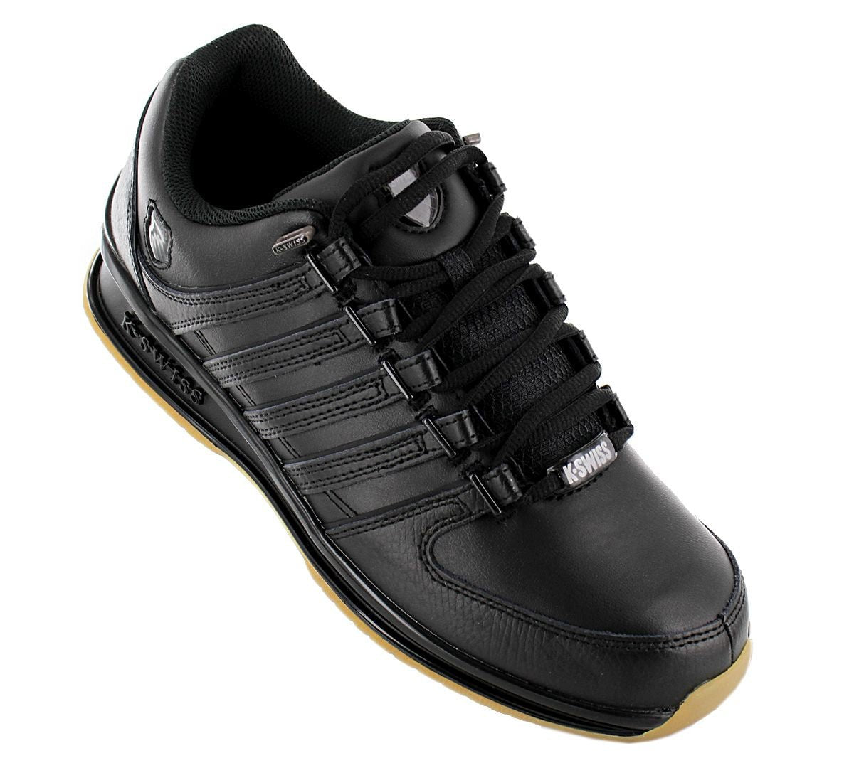 K - Swiss Rinzler Leather - Herren Sneakers Schuhe Schwarz 01235 - 050 - M - Brandstyle24