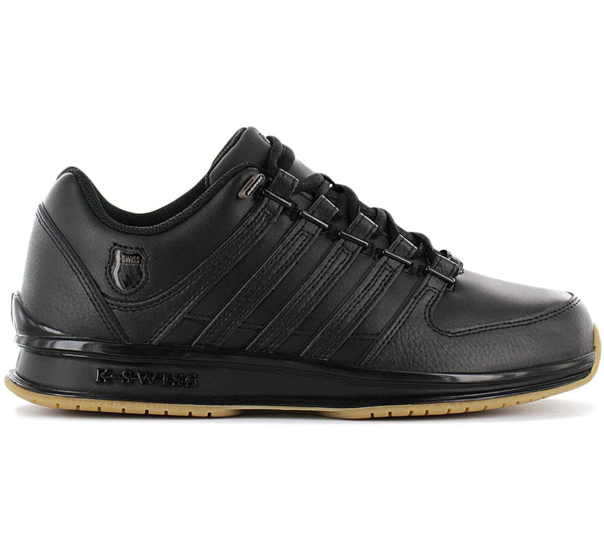 K-Swiss Rinzler Leather - Chaussures Baskets Homme Cuir Noir 01235-050-M