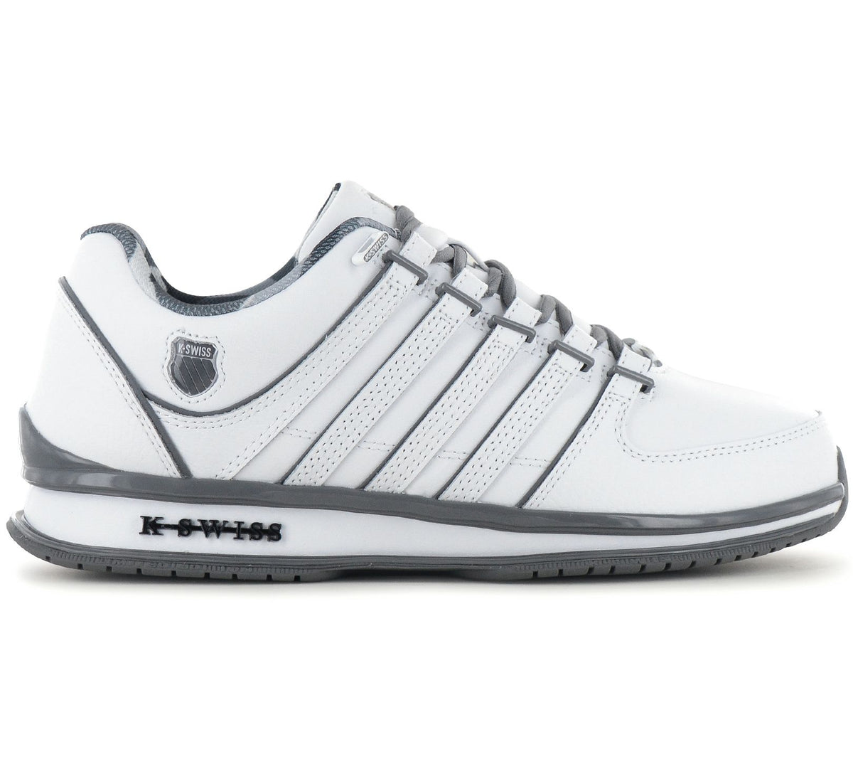 K-Swiss Rinzler Leather - Herren Sneakers Schuhe Weiß 01235-130-M