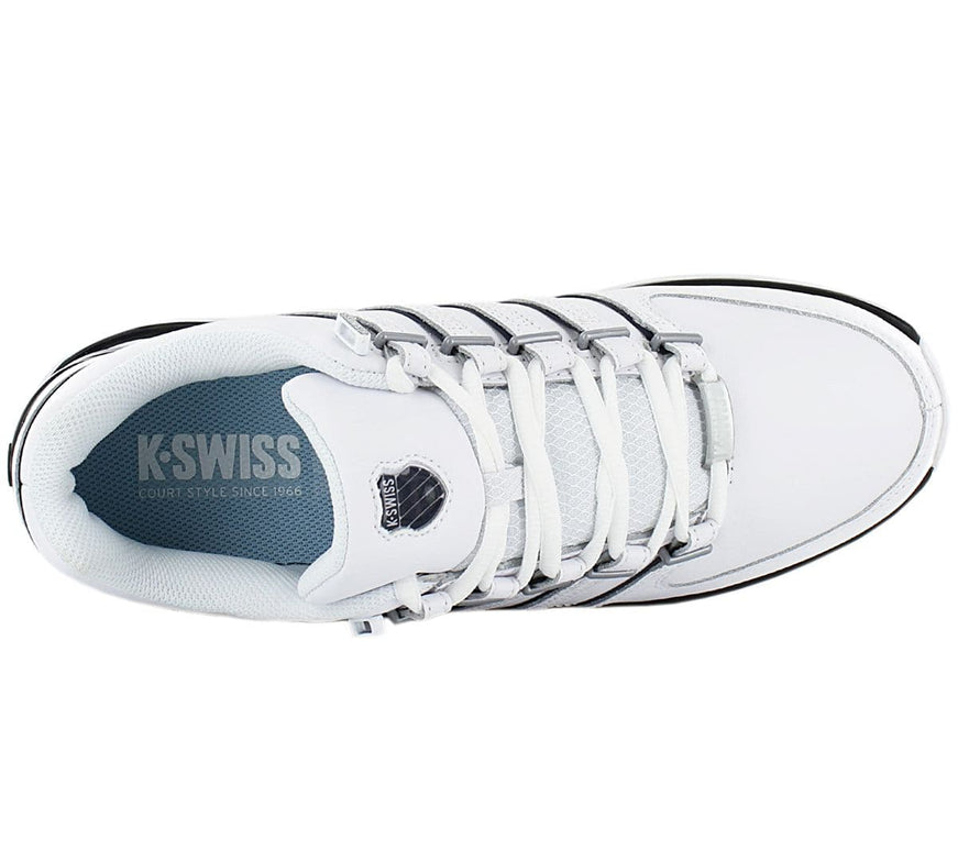 K-Swiss Rinzler Leather - Chaussures Baskets Homme Cuir Blanc 01235-139-M