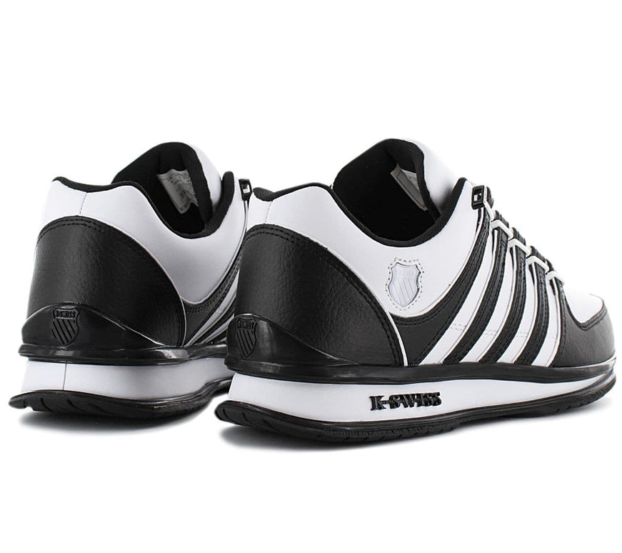 K-Swiss Rinzler - Chaussures en cuir pour hommes Blanc-Noir 01235-944-M