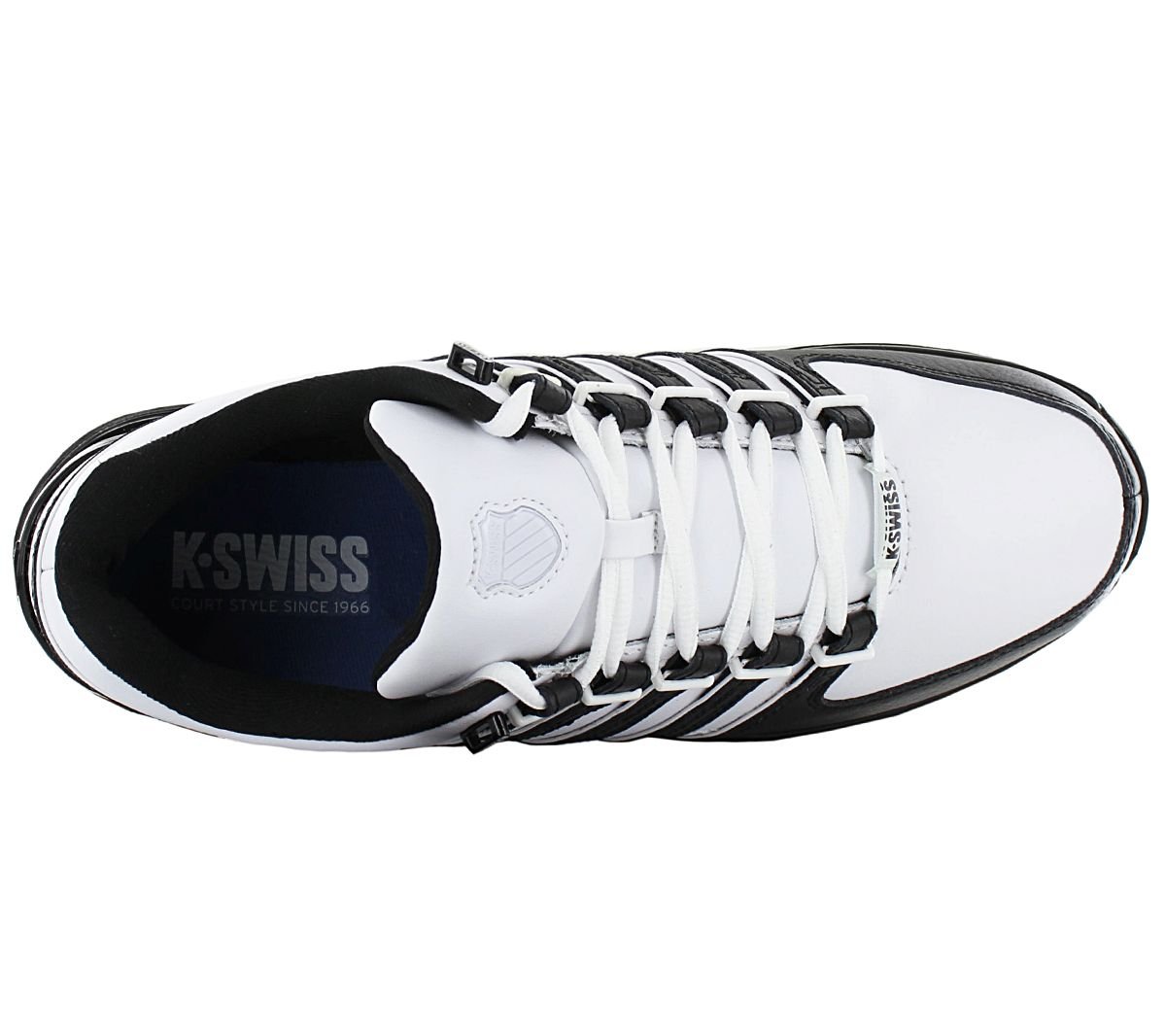 K - Swiss Rinzler Leather - Herren Sneakers Schuhe Weiß - Schwarz 01235 - 944 - M - Brandstyle24