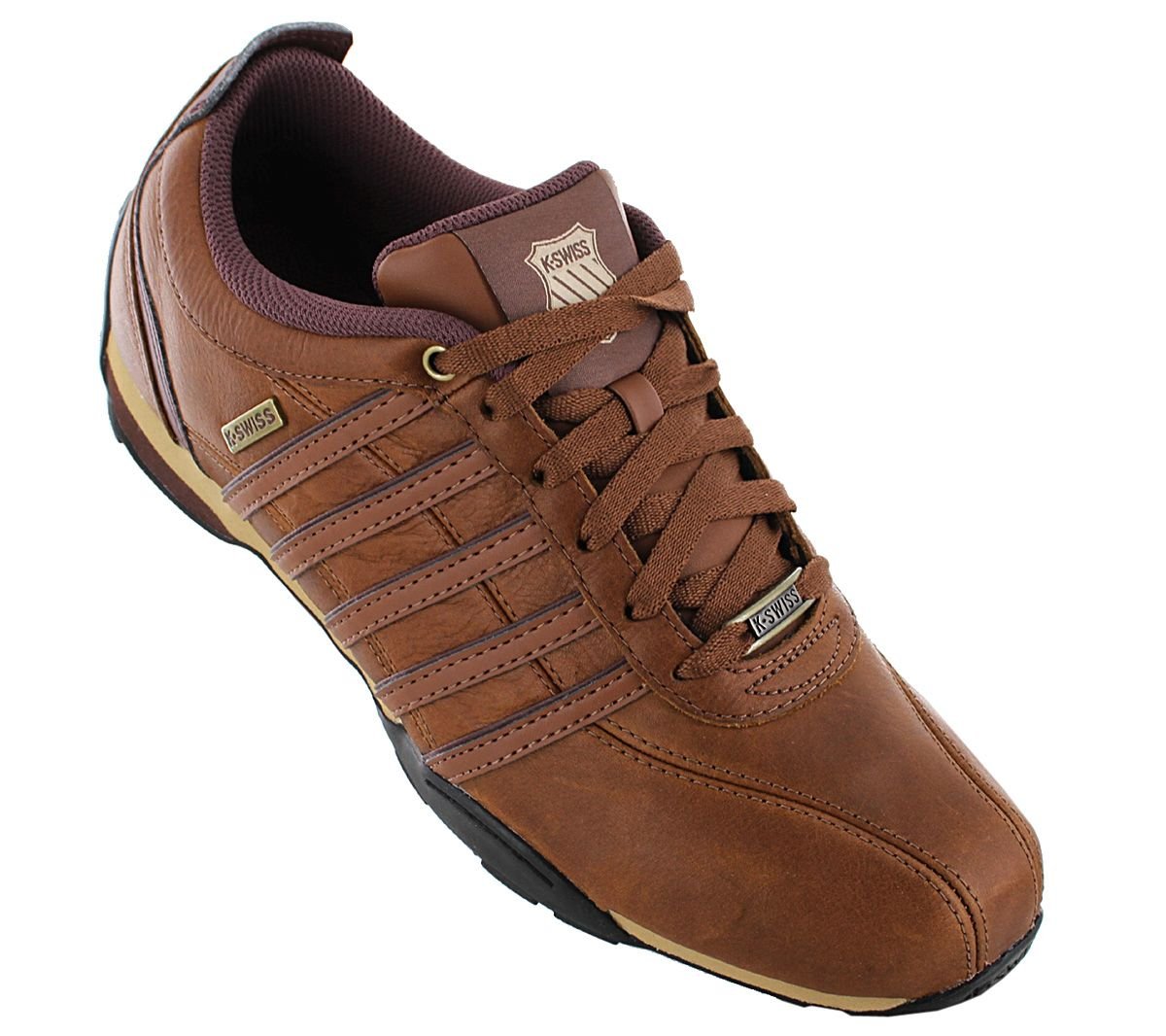 K - Swiss Arvee 1.5 Leather - Herren Sneakers Schuhe Braun 02453 - 214 - M - Brandstyle24