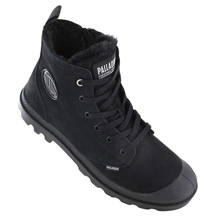 PALLADIUM Pampa HI ZIP WL - Stivali invernali da uomo Stivali foderati in pelle Neri 05982-010-M