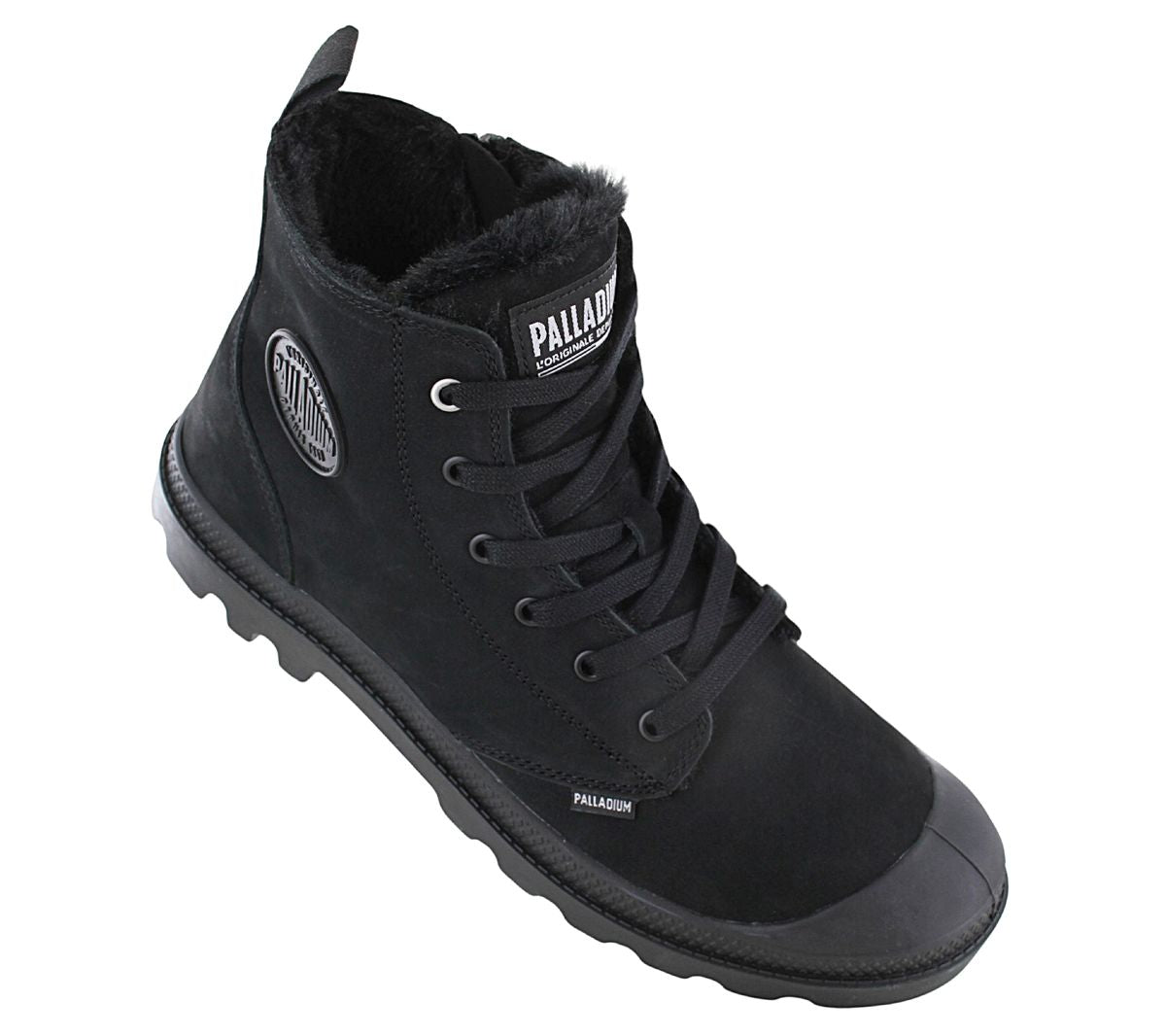 PALLADIUM Pampa HI ZIP WL - Herren Winter Stiefel Boots Gefüttert Leder Schwarz 05982-010-M