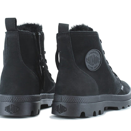 PALLADIUM Pampa HI ZIP WL - Stivali invernali da uomo Stivali foderati in pelle Neri 05982-010-M