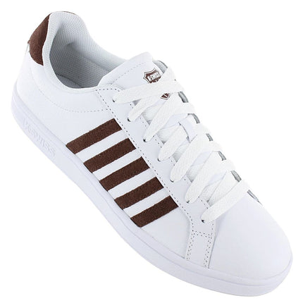 K-Swiss Classic Court Tiebreak Leather  - Herren Sneakers Schuhe Weiß 07011-936