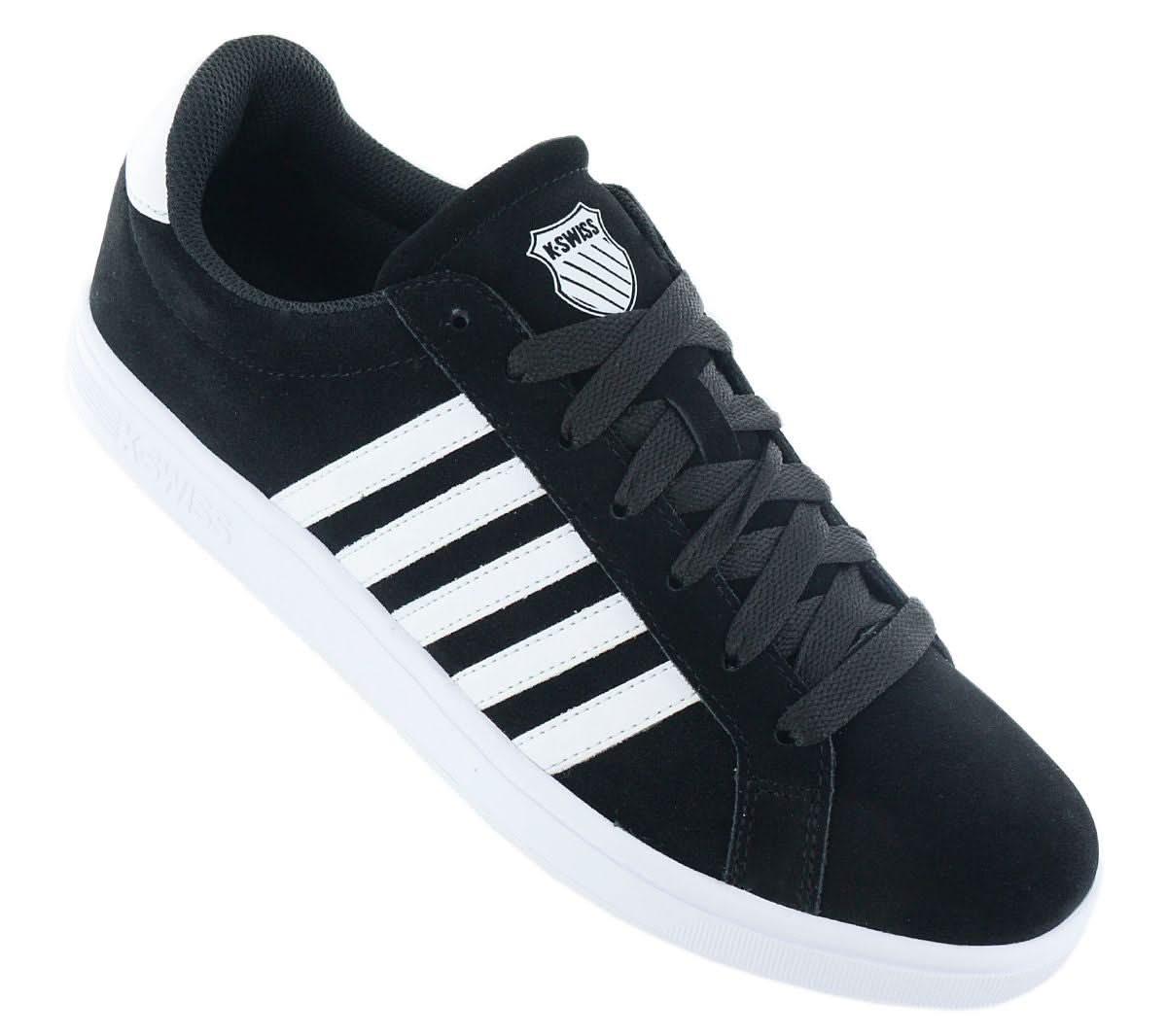 K - Swiss Court Tiebreak SDE - Herren Sneakers Schuhe Leder Schwarz 07012 - 002 - M - Brandstyle24