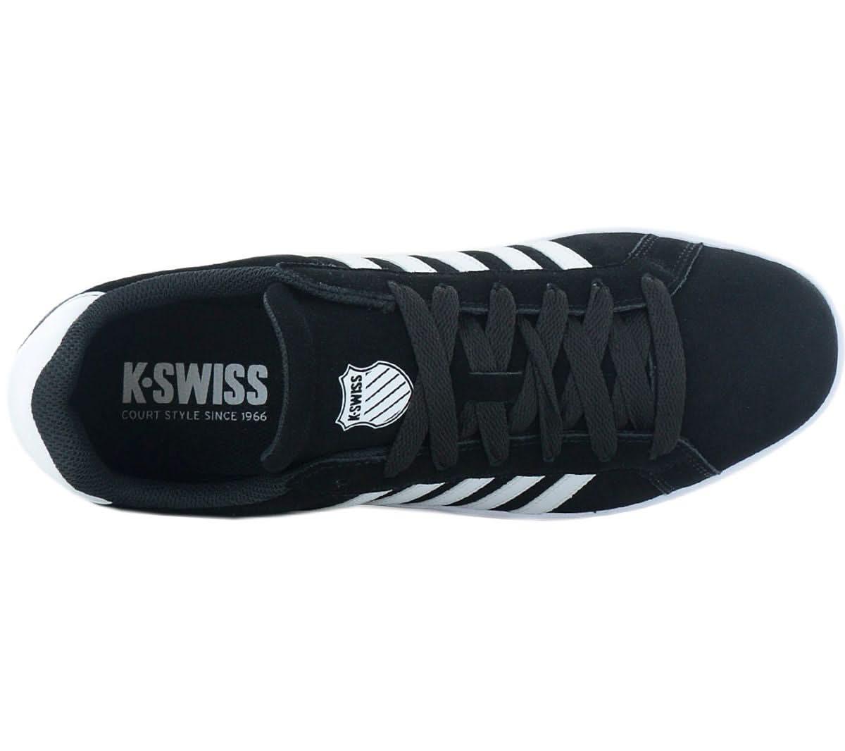 K - Swiss Court Tiebreak SDE - Herren Sneakers Schuhe Leder Schwarz 07012 - 002 - M - Brandstyle24