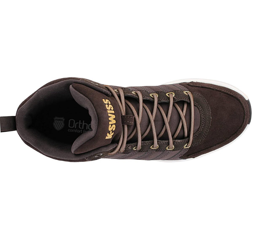 K-Swiss Vista Trainer Mid Winter - Chaussures de sport pour hommes Cuir Marron 07145-229-M