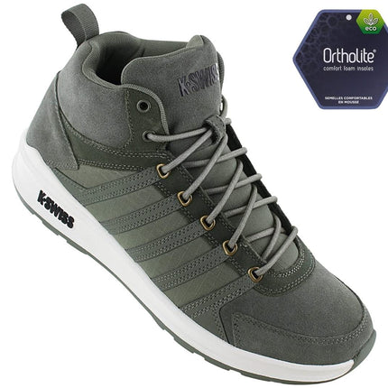 K-Swiss Vista Trainer Mid Winter - Chaussures de sport pour hommes Cuir Vert 07145-379-M