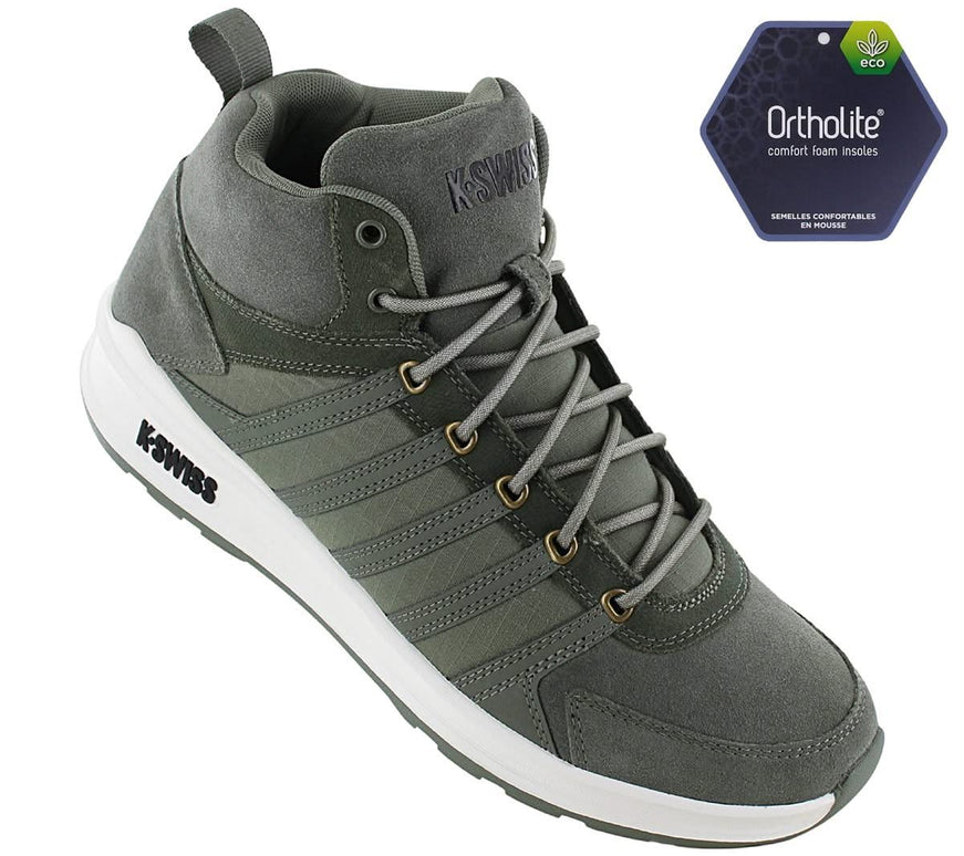 K-Swiss Vista Trainer Mid Winter - Men's Sneakers Shoes Leather Green 07145-379-M