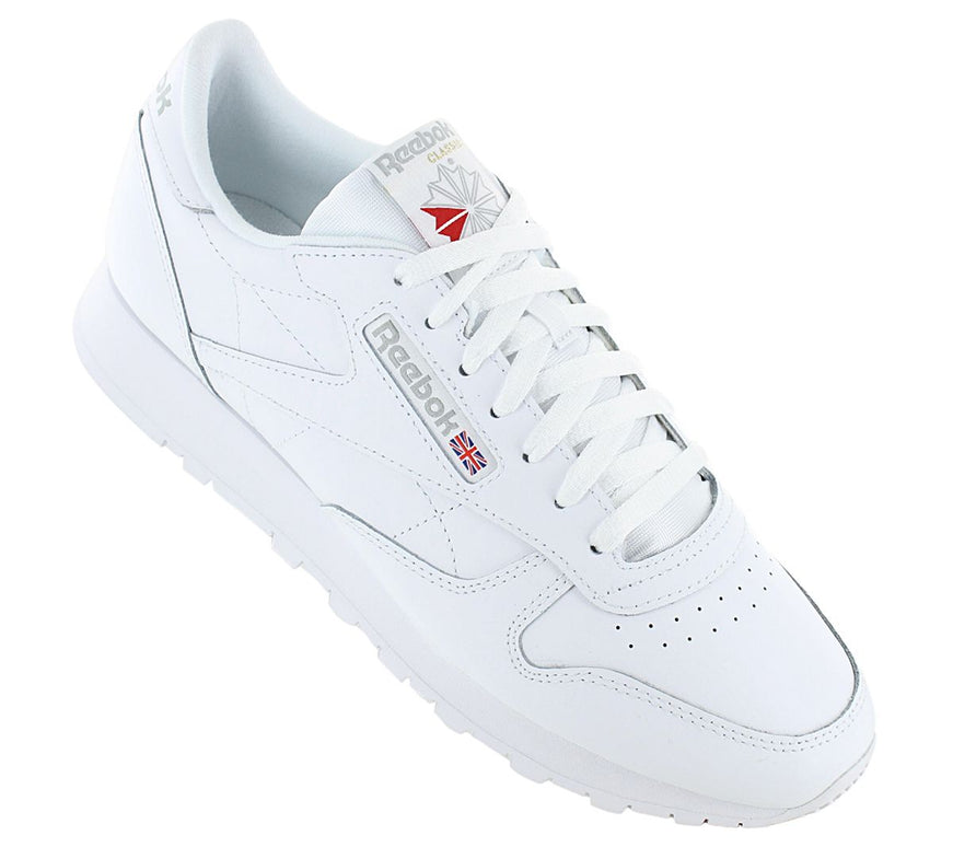 Reebok Classic Leather - Chaussures Baskets Homme Cuir Blanc 100008492