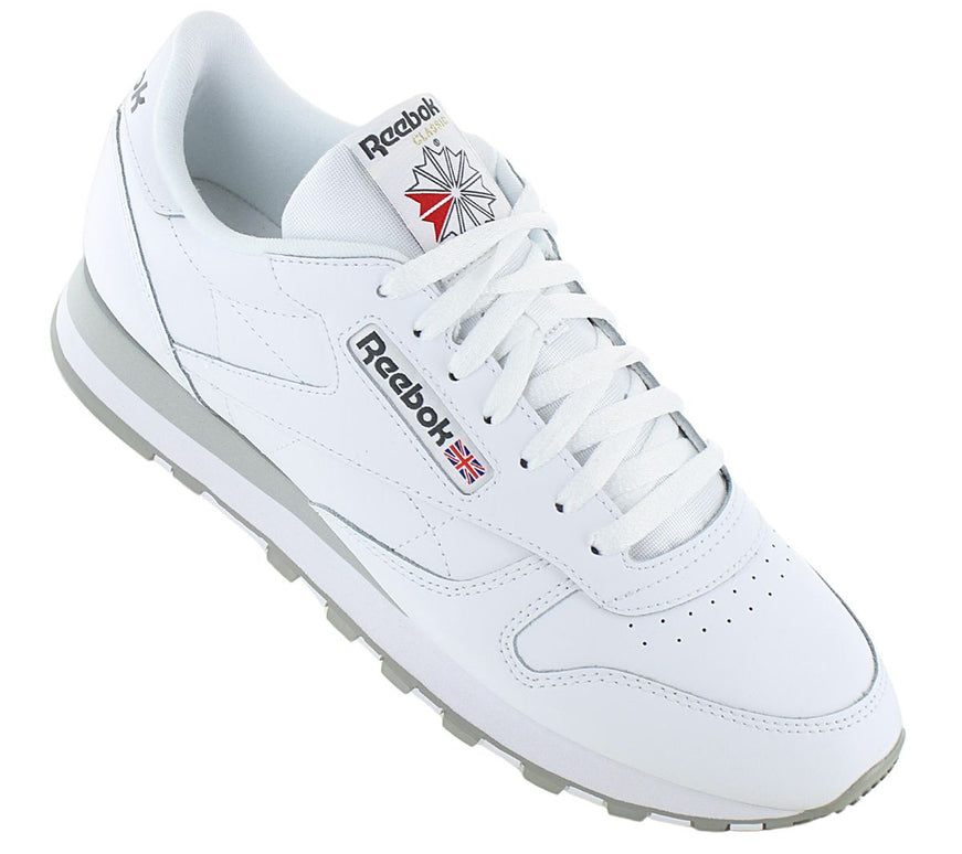 Reebok Classic Leather - Baskets pour hommes Chaussures Cuir Blanc 100008789