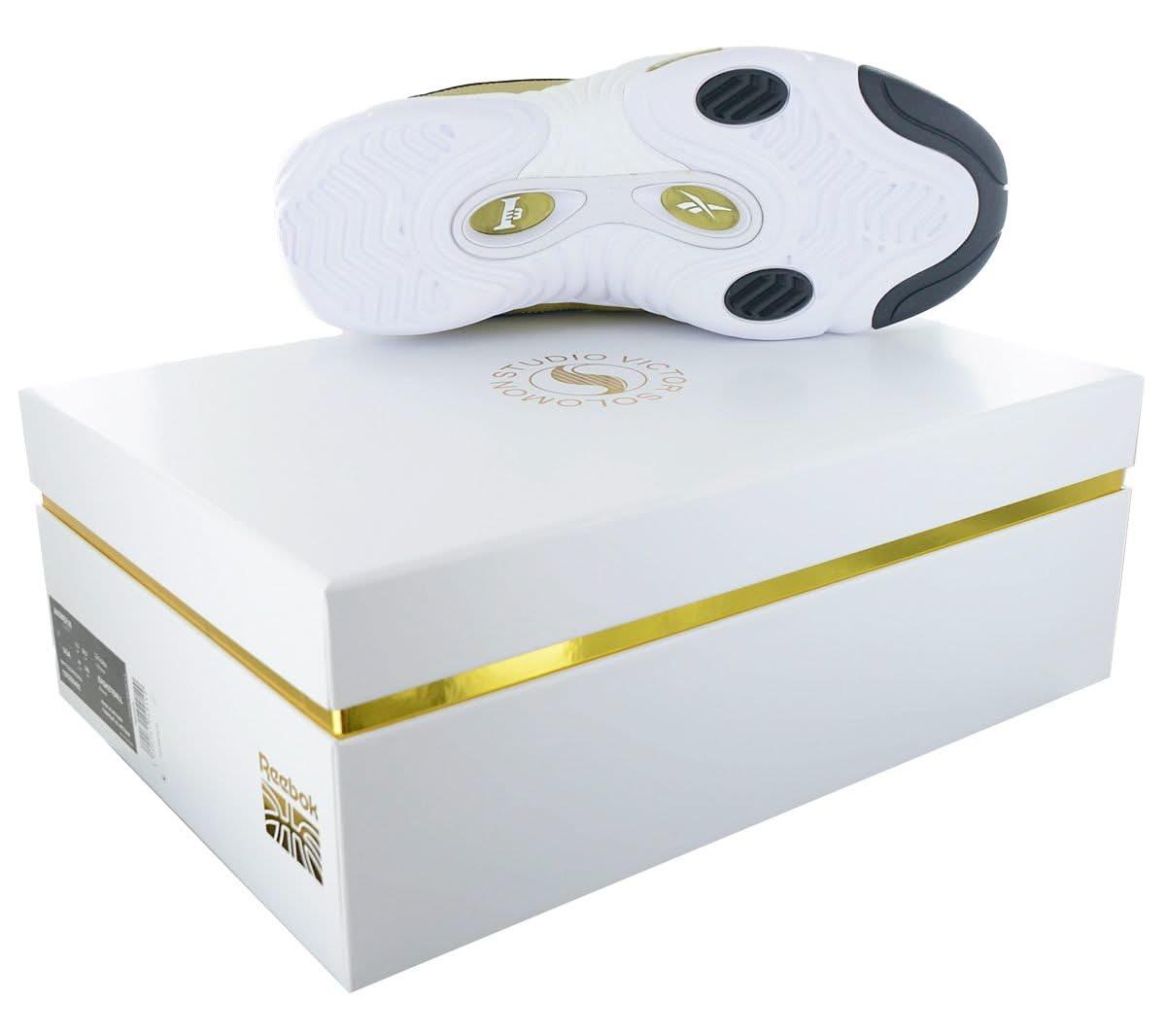 Reebok x Victor Solomon - Answer 3 - Herren Sneakers Basketball Schuhe Leder Weiß - Gold 100206492 - Brandstyle24