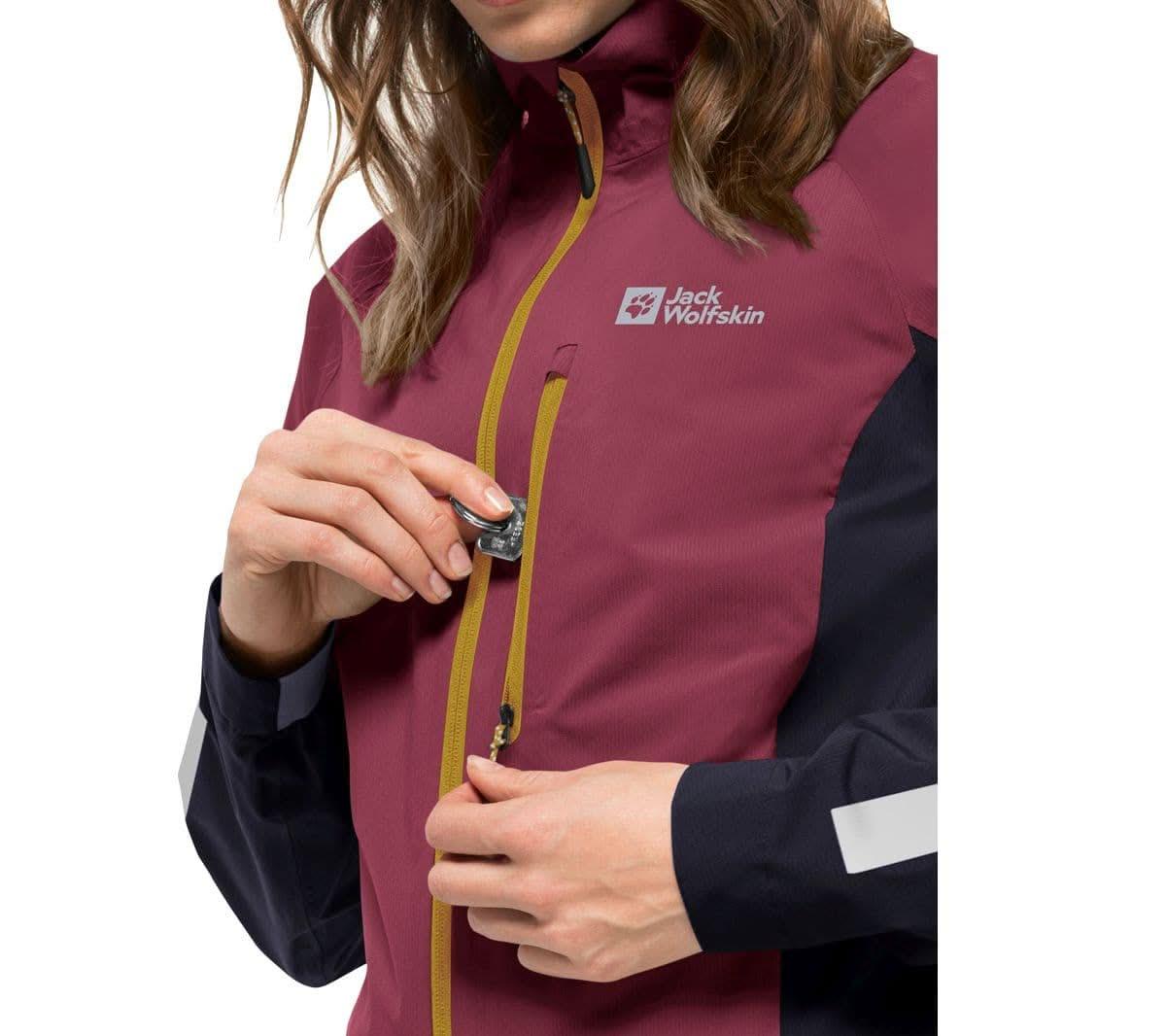 Jack Wolfskin Morobbia 2.5l Jkt W - Damen Fahrrad Regenjacke Jacke Rot 1115561 - 2198 - Brandstyle24