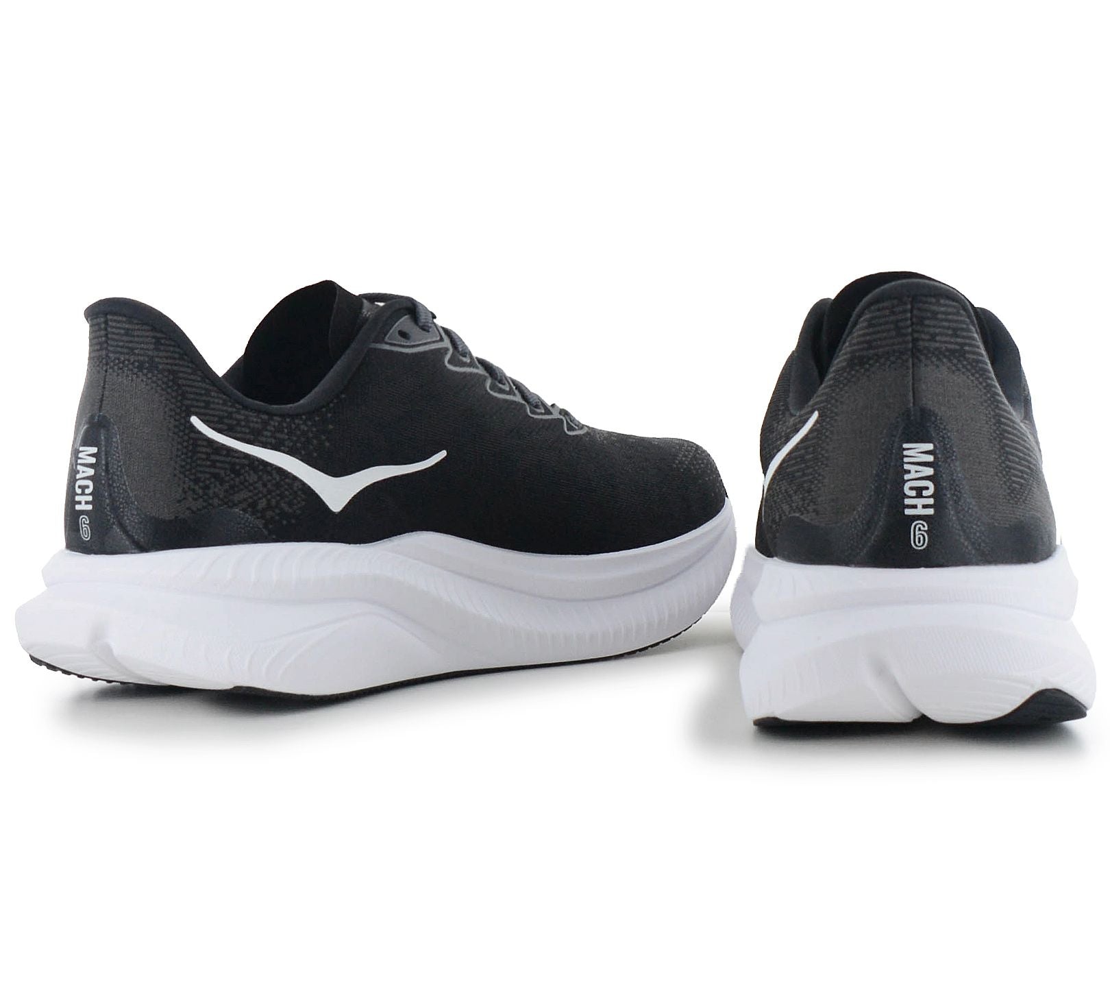 HOKA One One MACH 6 - Men's Running Shoes Black 1147790-BWHT