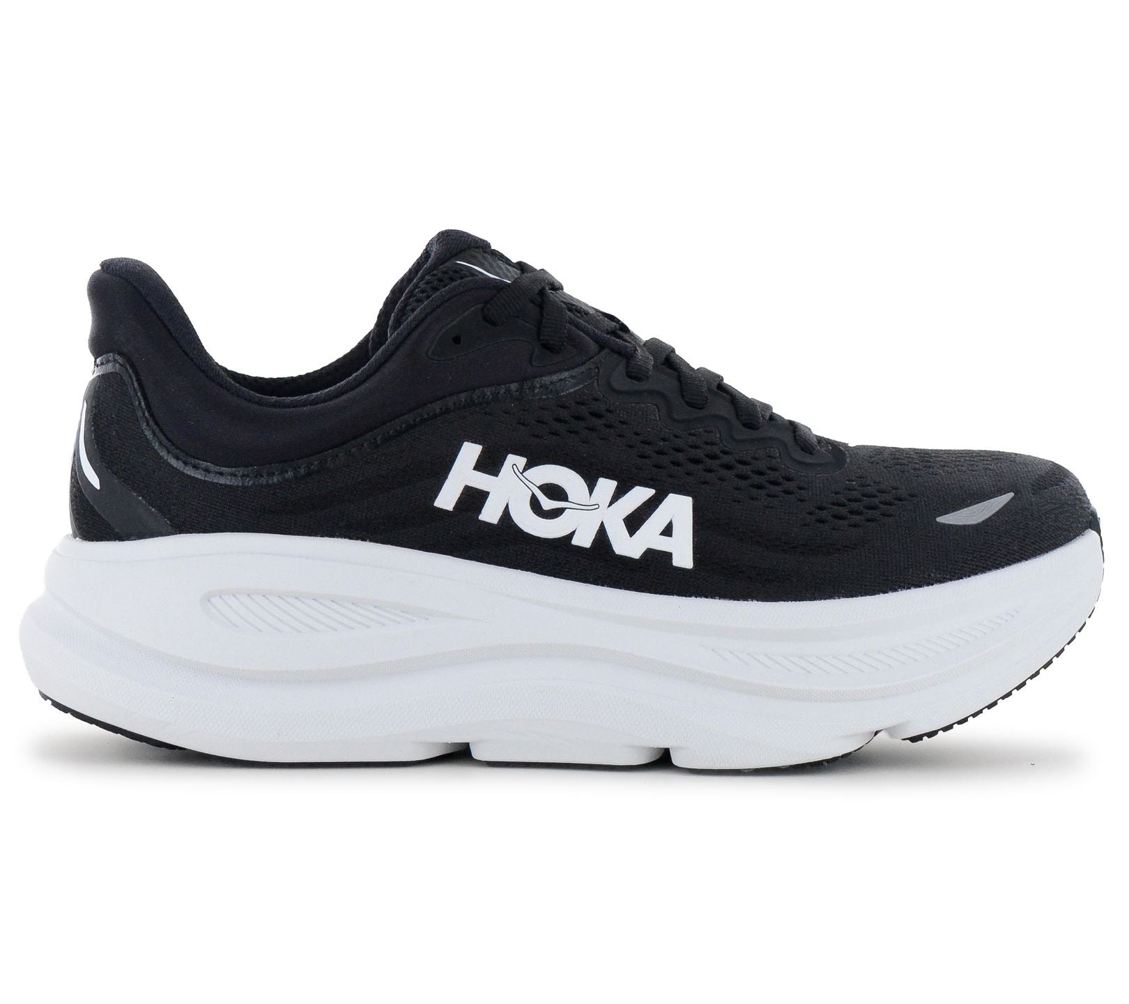 HOKA Bondi 9 W - Damen Laufschuhe Running Schuhe Schwarz 1162012-BWHT