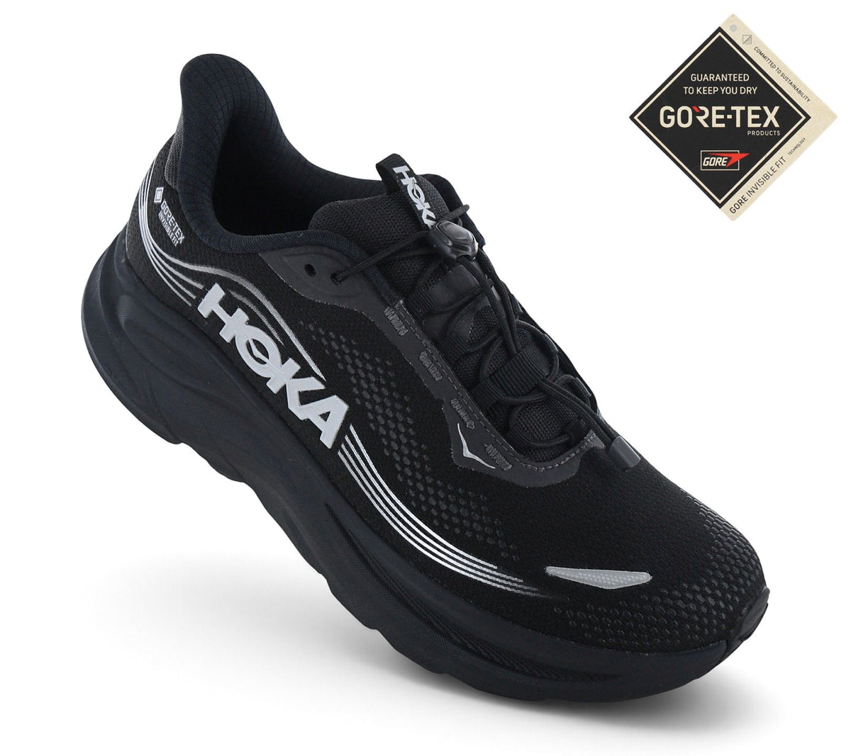 HOKA Clifton 11 GTX Gore-Tex - Herren Laufschuhe Running Schwarz 1176574-BBLC