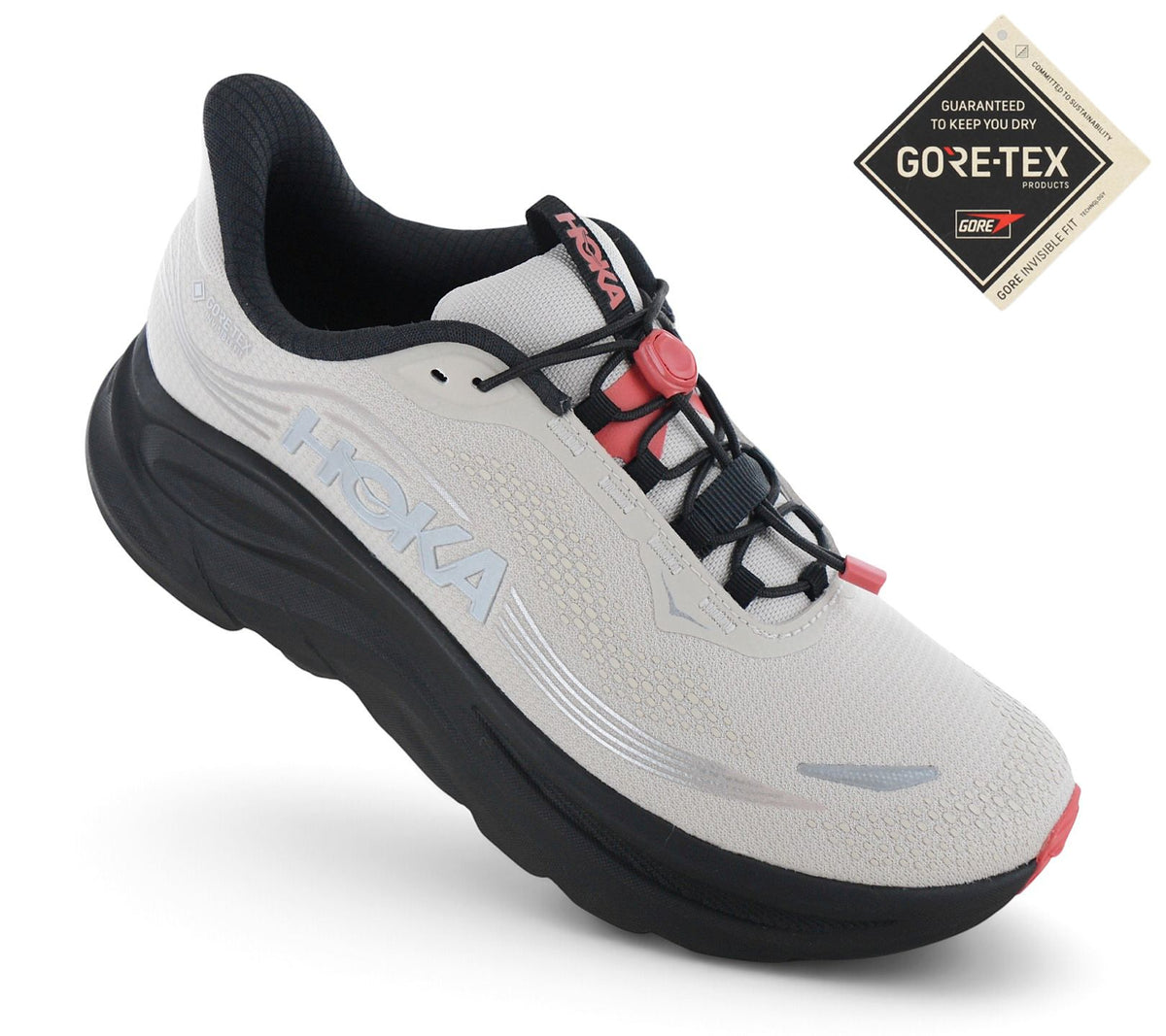 HOKA Clifton 11 GTX Gore-Tex - Herren Laufschuhe Running Grau 1176574-RKGR
