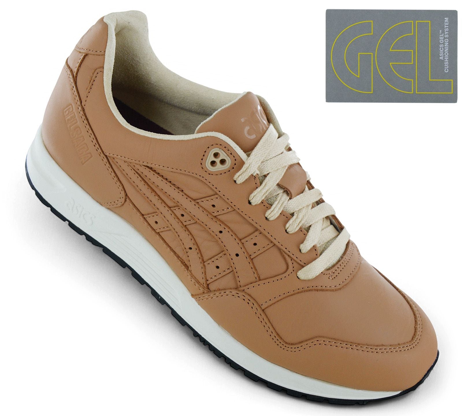 Asics Tiger Gel-Saga - Herren Sneakers Schuhe Leder Braun 1193A089-250