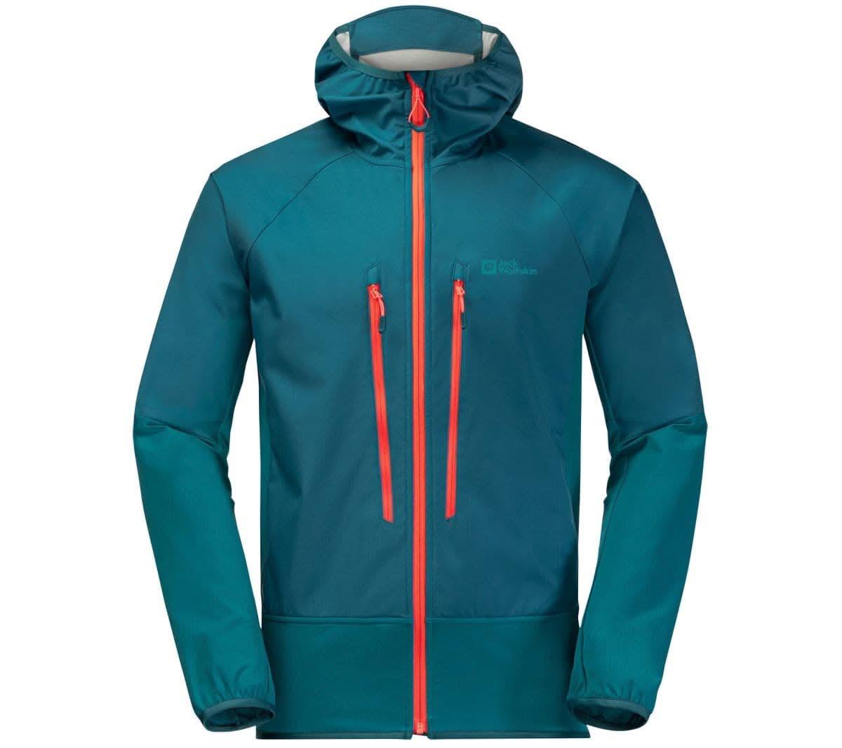 Jack Wolfskin Alpspitze Hoody M - Herren Skitouren Softshelljacke Blau 1307371 - 4133 - Brandstyle24