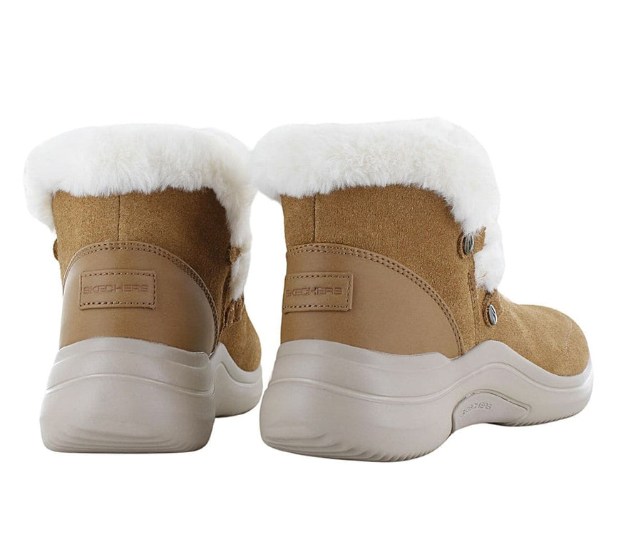 Skechers On-the-GO Midtown - Cozy Vibes - Stivali invernali da donna foderati in pelle marroni 144271-CSNT