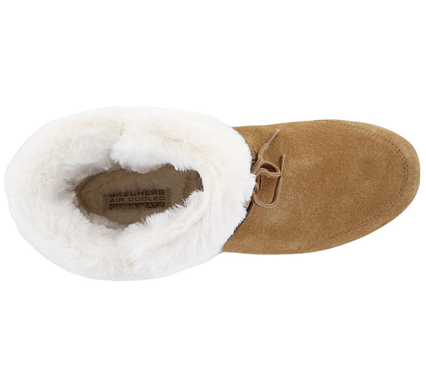 Skechers On-the-GO Midtown - Cozy Vibes - Bottes d'hiver pour femmes doublées de cuir marron 144271-CSNT