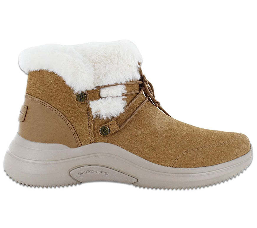 Skechers On-the-GO Midtown - Cozy Vibes - Stivali invernali da donna foderati in pelle marroni 144271-CSNT