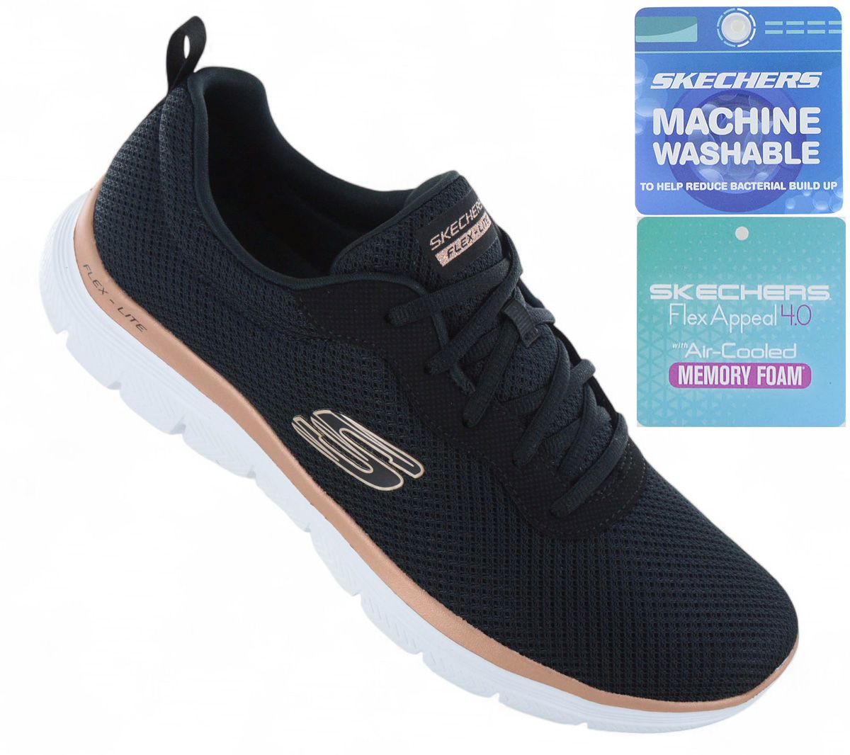 SKECHERS Flex Appeal Brilliant View Damen Sneakers Schuhe