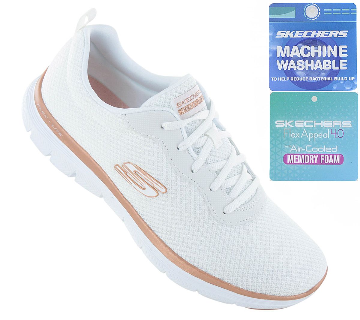 SKECHERS Flex Appeal Brilliant View Damen Sneakers Schuhe