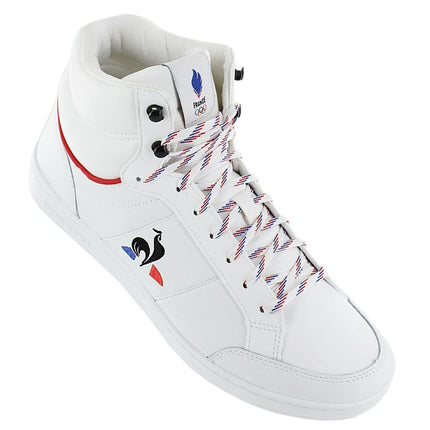 LCS Le Coq Sportif Court Arena Mid - France Olympic - Herren Schuhe Leder Weiß 2121268