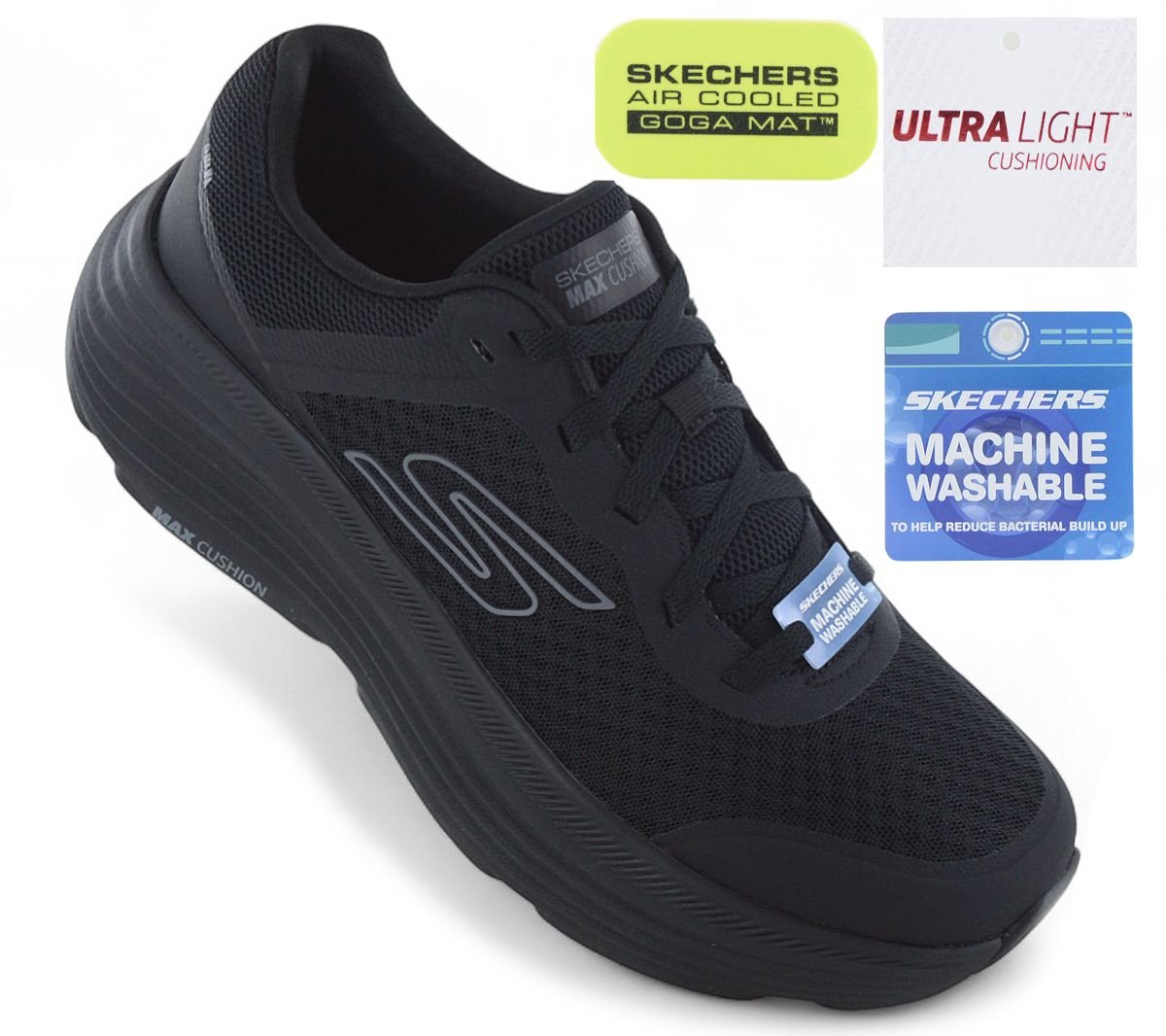 Skechers Max Cushioning Endeavour - Herren Sneakers Schuhe Schwarz 220613 - BBK - Brandstyle24
