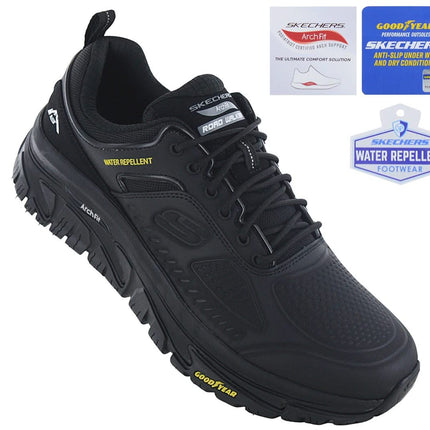 Skechers Relaxed-Fit: Arch Fit Road Walker - Recon - Herren Outdoor Schuhe Sneakers Schwarz 237333-BBK