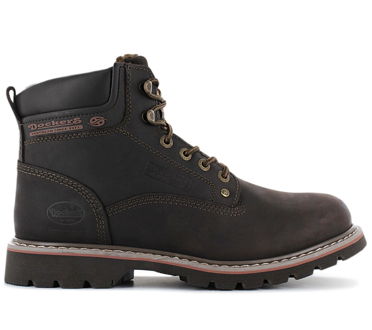 DOCKERS by Gerli Boots - Herren Winter Stiefel Gefüttert Leder Cafe-Braun 23DA104-400320