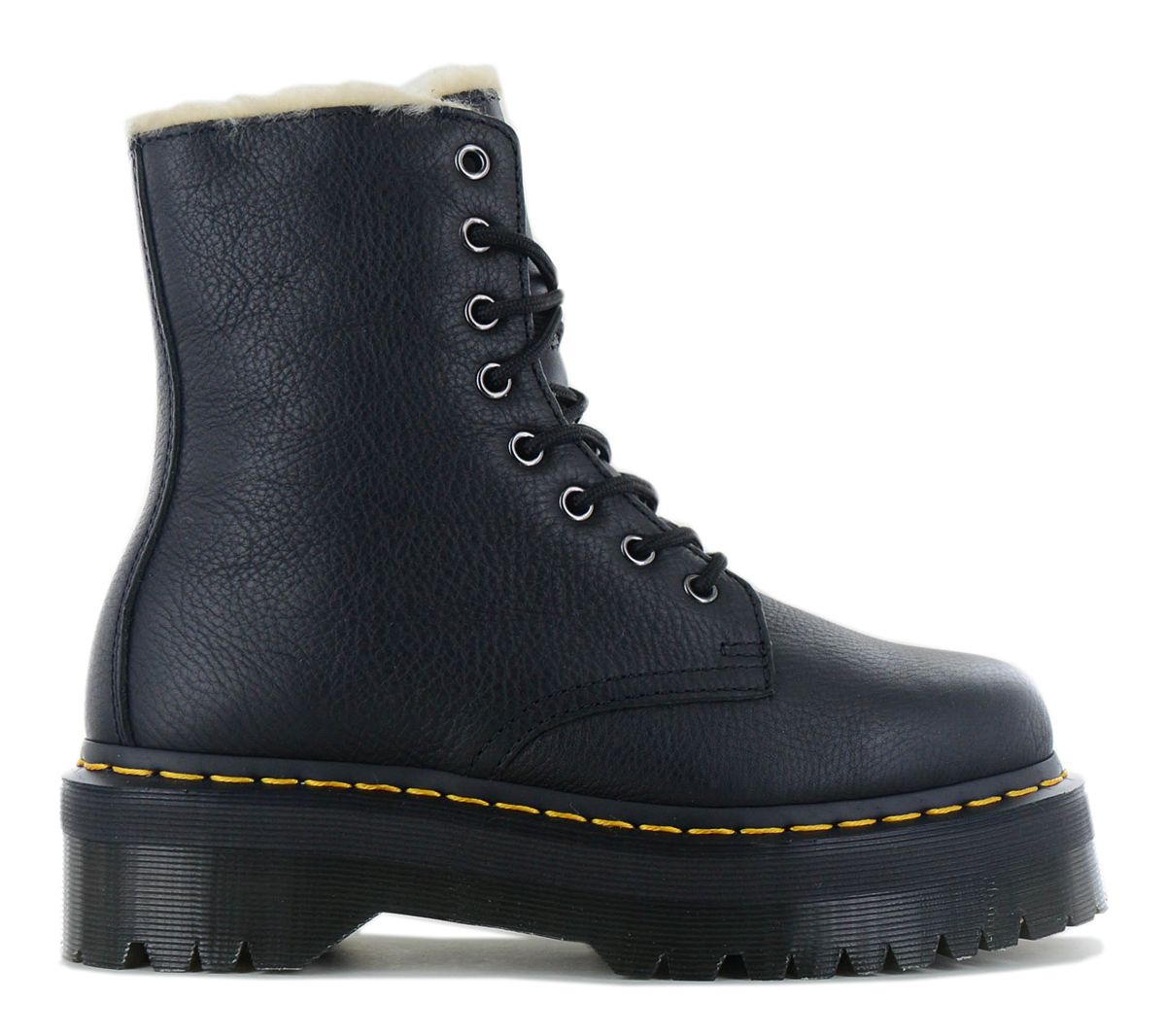 Dr. Doc Martens JADON - Damen Winter Boots Plateau Stiefel Gefüttert Leder Schwarz 25637001