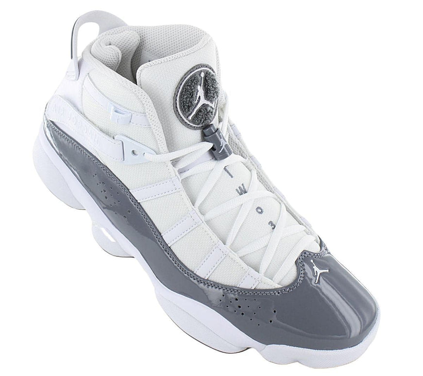 Air Jordan 6 Rings - Chaussures de basket-ball pour hommes Blanc-Gris 322992-121