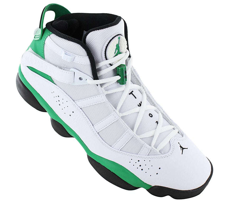 Air Jordan 6 Rings - Lucky Green - Zapatillas de deporte para hombre Zapatillas de baloncesto blancas 322992-131