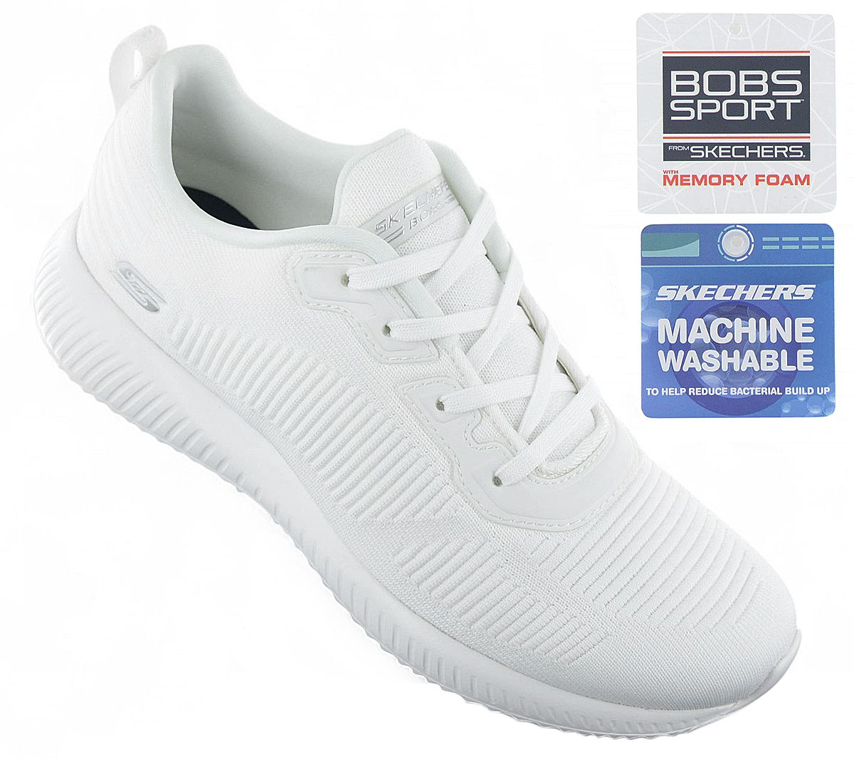 Skechers Bobs Squad Women's Shoes Sneakers White 32504-WHT