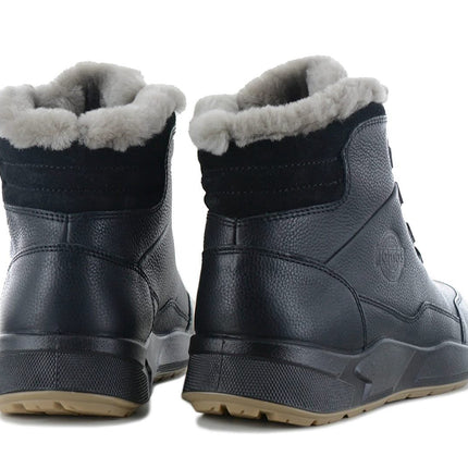 JOMOS Akzent - Herren Winter Stiefel mit Lammfell Gefüttert in Leder Schwarz 325507