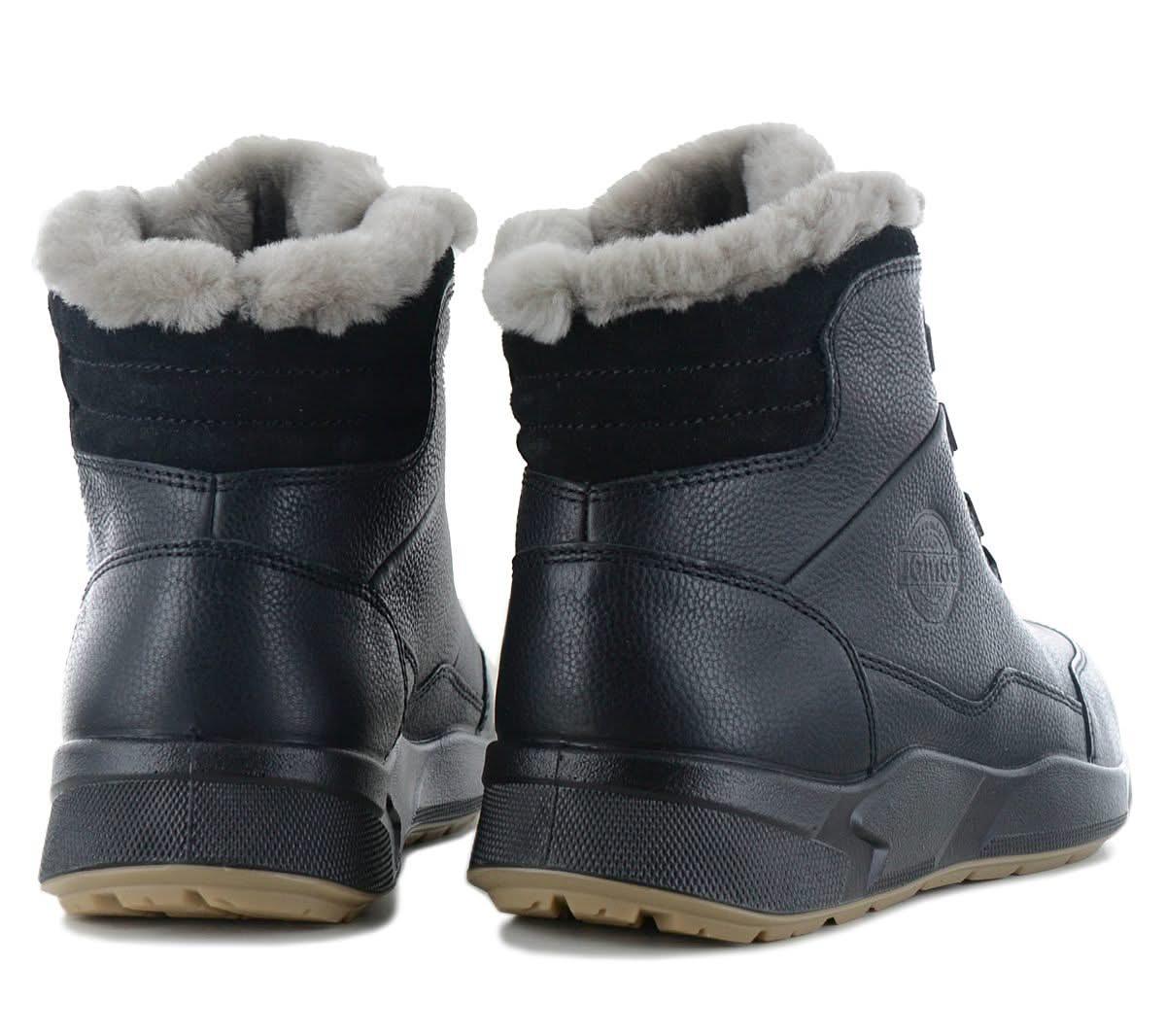 Jomos Herren Winterschuhe Lammfell Jomos Stiefel Lammfell Schwarz