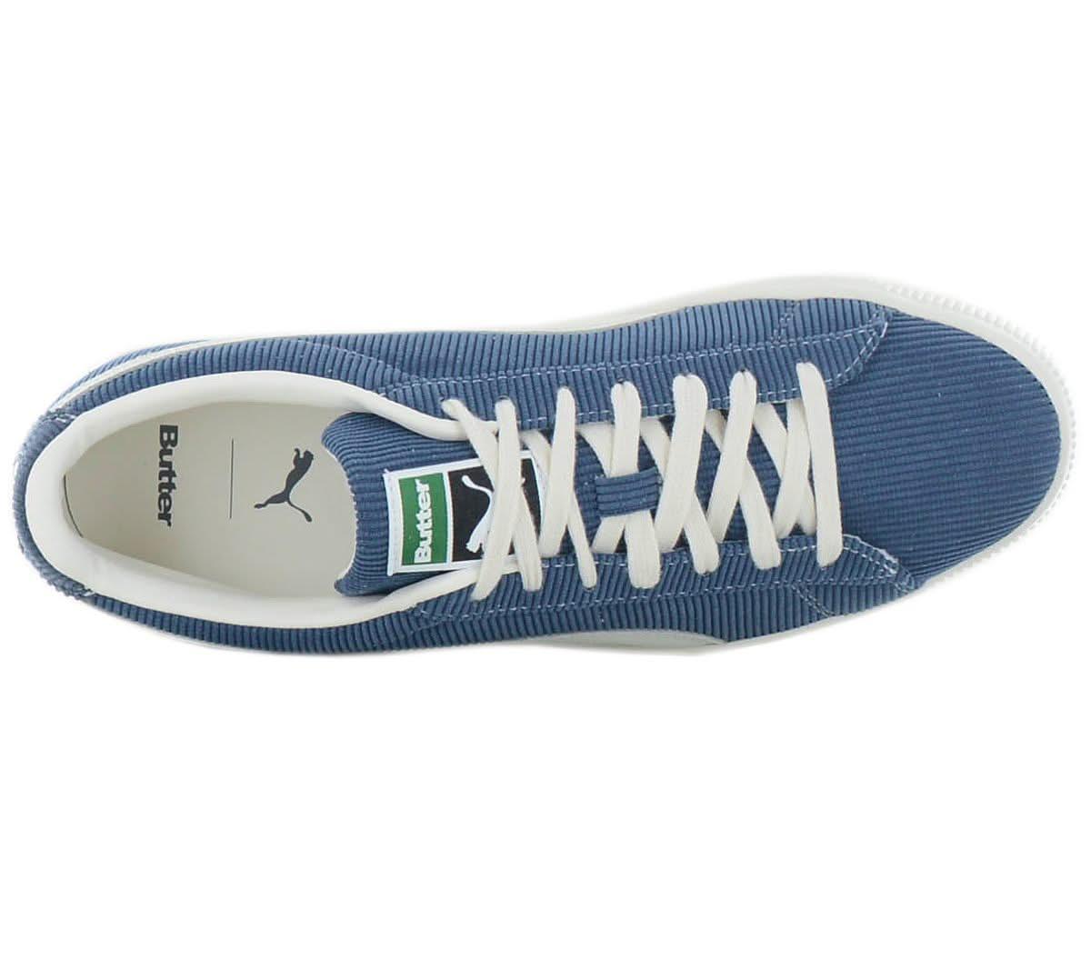 Puma Butter Goods x Basket Vintage \'Dark Denim\' 381099-01 Corduroy Sneakers PUMA BASKET VINTAGE VTG BUTTER GOODS CORDUROY DENIM OFF  main image 3