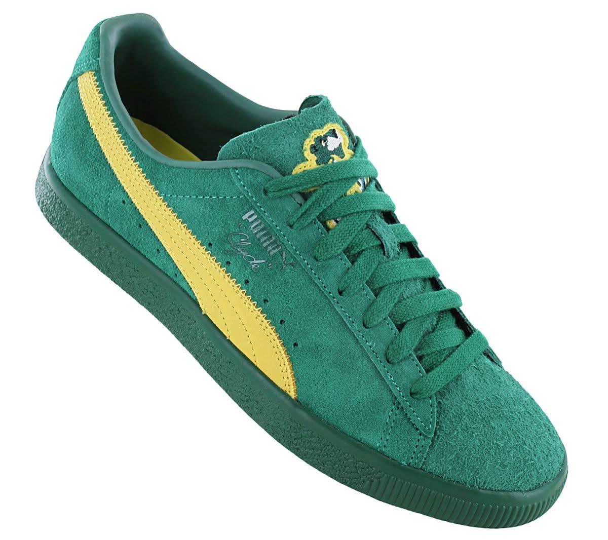 Puma Clyde Super - Herren Sneakers Schuhe Leder Grün 386349 - 01 - Brandstyle24