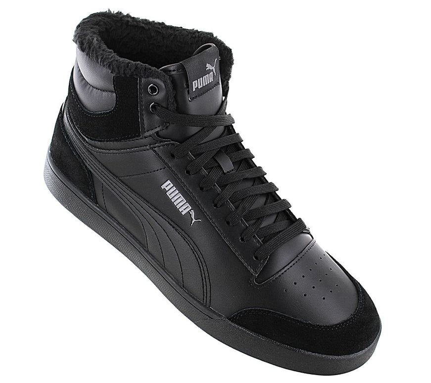 PUMA Shuffle Mid Fur - Herren Winter Sneakers Schuhe Gefüttert 387609-01 Schwarz