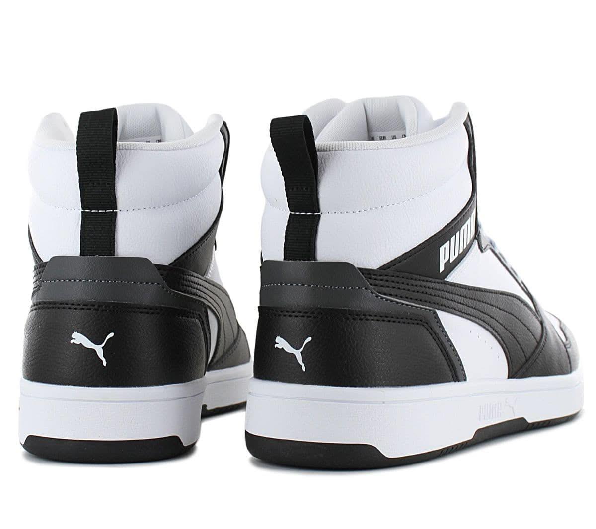 Puma Rebound V6 Mid - Herren Basketball Schuhe Weiß - Schwarz 392326 - 01 - Brandstyle24