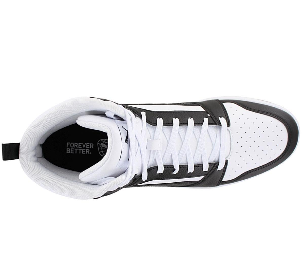 Puma Rebound V6 Mid - Herren Basketball Schuhe Weiß - Schwarz 392326 - 01 - Brandstyle24